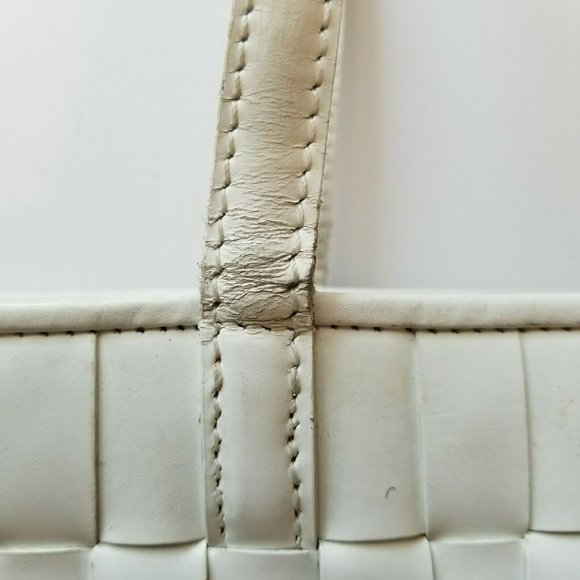 Cole Haan women's White Leather Woven +free gift - Picture 5 of 8